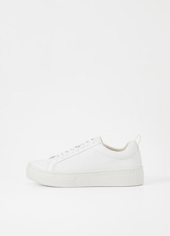 Vagabond Zoe Platform white lace up trainer - Imeldas Shoes Norwich